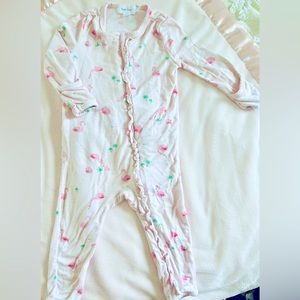 Fun Flamingo 3-6 month sleep and play outfit!